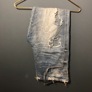 Aeropostale Medium Wash Ripped Boyfriend Jeans